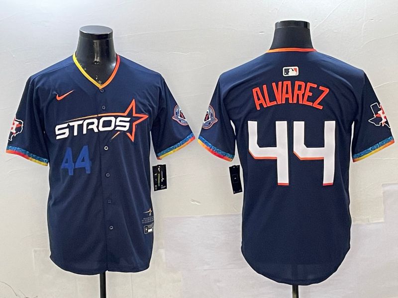 Men Houston Astros #44 Alvarez Drak Blue Fourth generation Joint Name 2025 Nike MLB Jersey style 7->houston astros->MLB Jersey